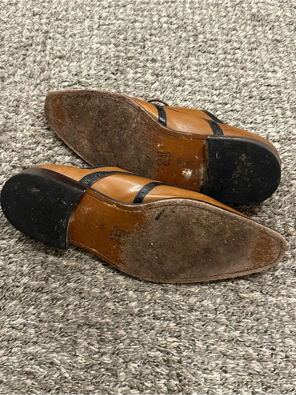 Fratelli Men's Two-Tone Brown and Black Wingtip Oxfords